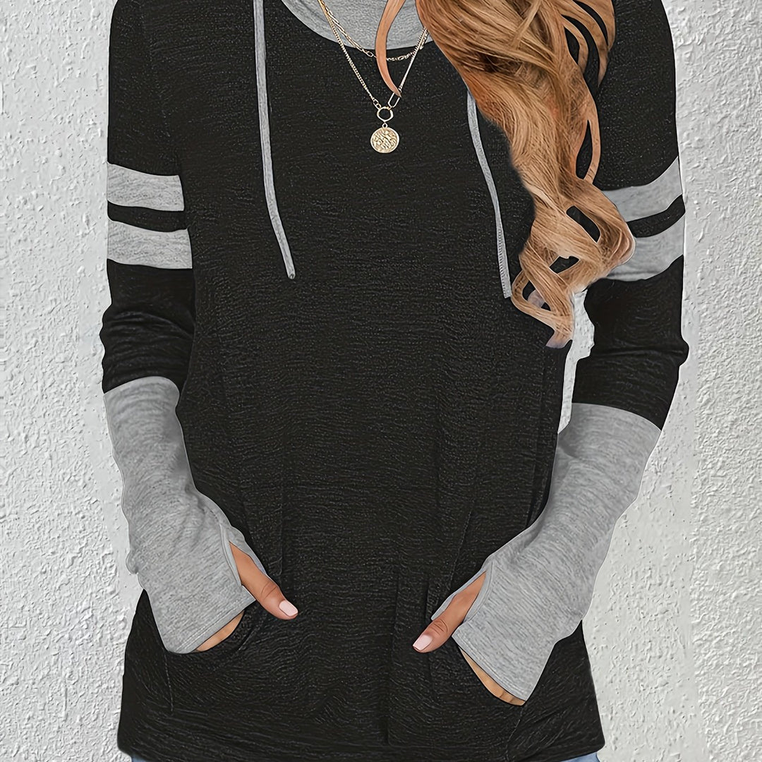 Eliza | Colour-Block Hooded Top