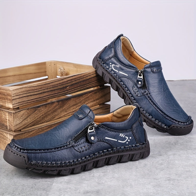 Alistair | Men's Hand-Stitched Side-Zip Loafer