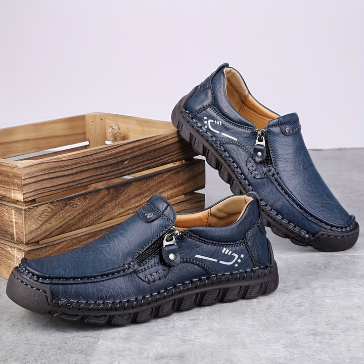 Alistair | Men's Hand-Stitched Side-Zip Loafer