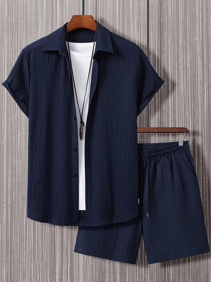 Caden | Men's Short Sleeve Shirt & Shorts Set