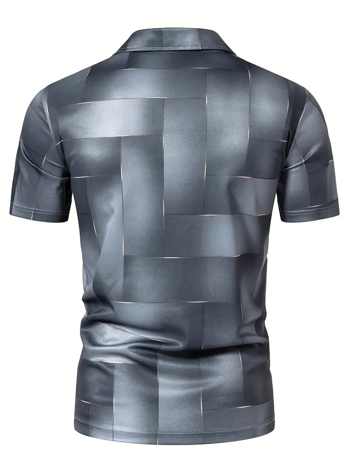 Corbin | Men's Geometric Print Polo Shirt