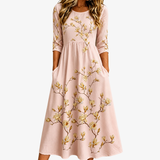 Lenora | Floral Pocket Midi Dress