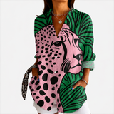 Tropical Leopard Art Blouse