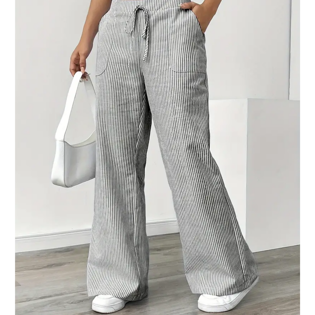 Katie | Striped Pant With Pockets