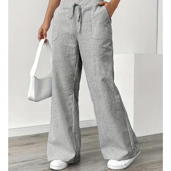 Katie | Striped Pant With Pockets
