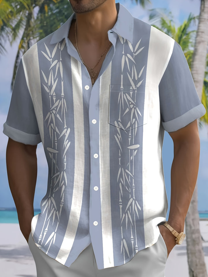 Kellan | Men's Hawaiian Color-Block Short Sleeve Shirt