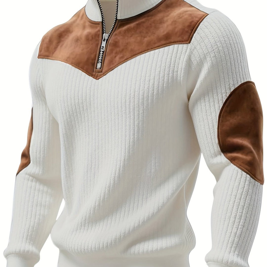 Calvin | Half-Zip Ribbed Pullover