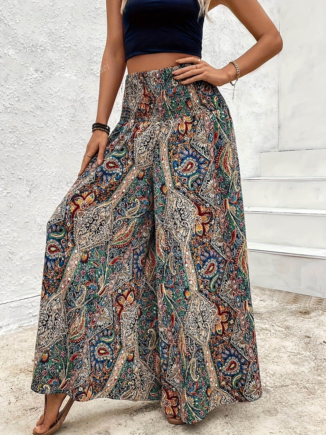 Delphine | Bohemian Wide-Leg Pants