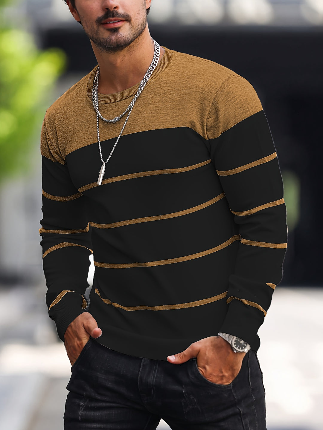 Harvey | Striped Crew Neck Sweater