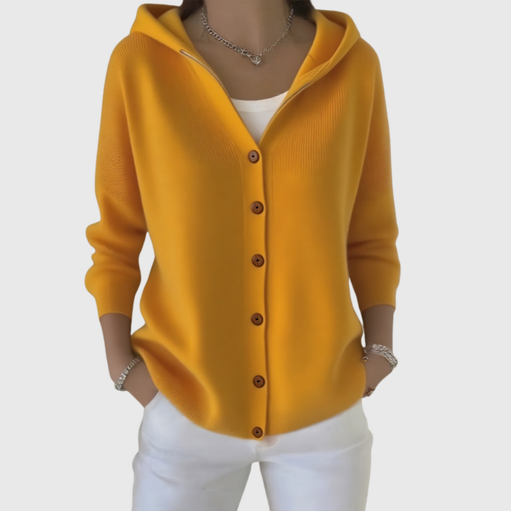 Lauren | Cozy Hooded Button Cardigan