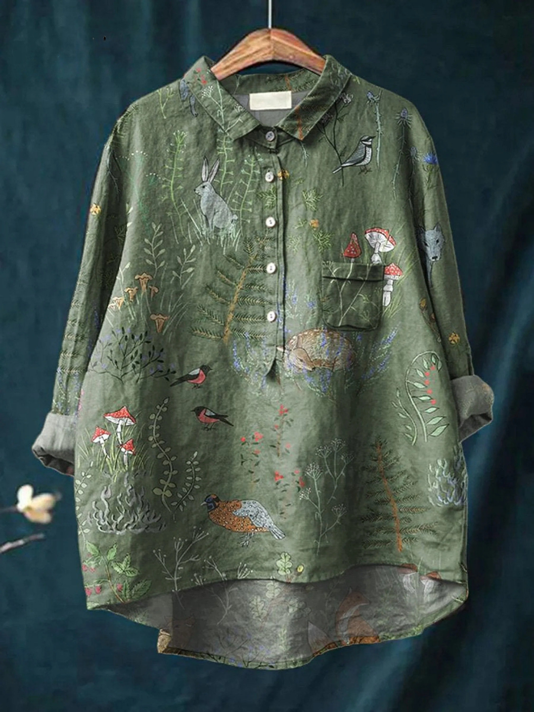 Priscilla | Woodland-Inspired Relaxed Shirt
