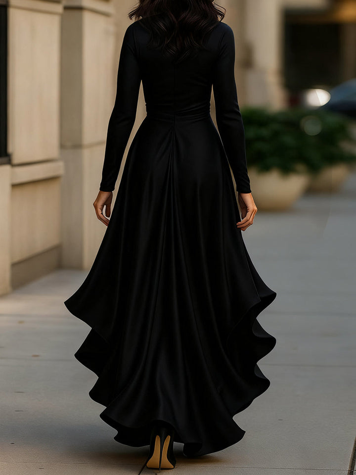 Lorraine | Draped Ruffle Maxi Dress