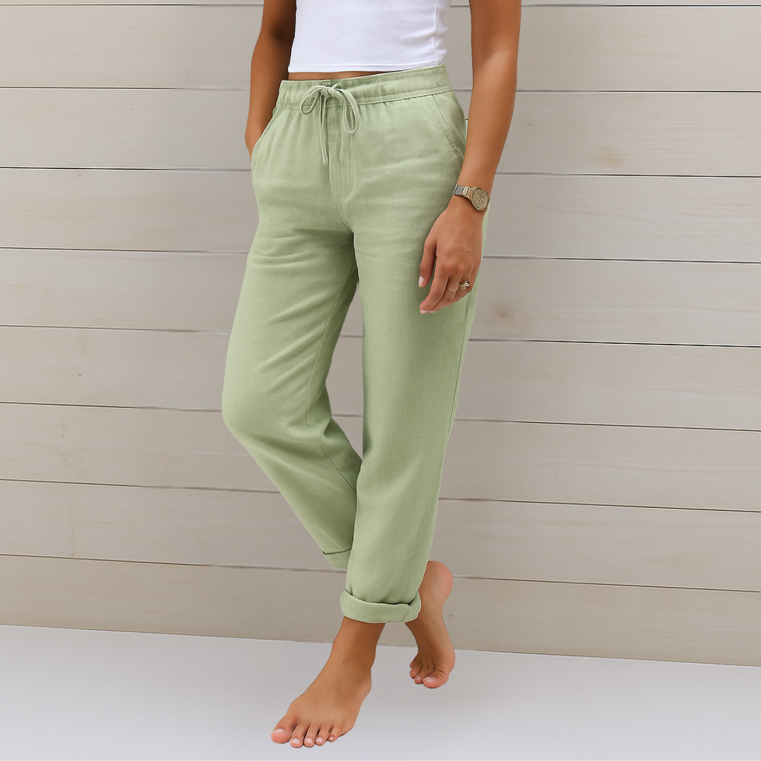 Lauren | Premium Breathable Pants with Elastic Waist
