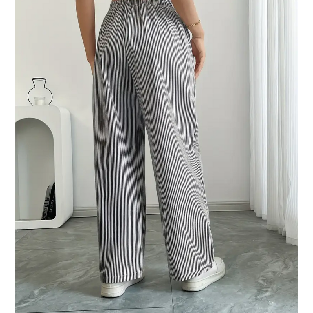 Katie | Striped Pant With Pockets