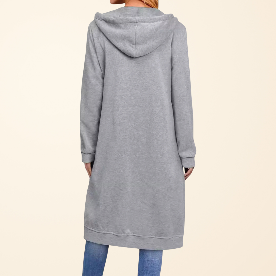 Brynn | Relaxed Zip-Up Longline Cardigan