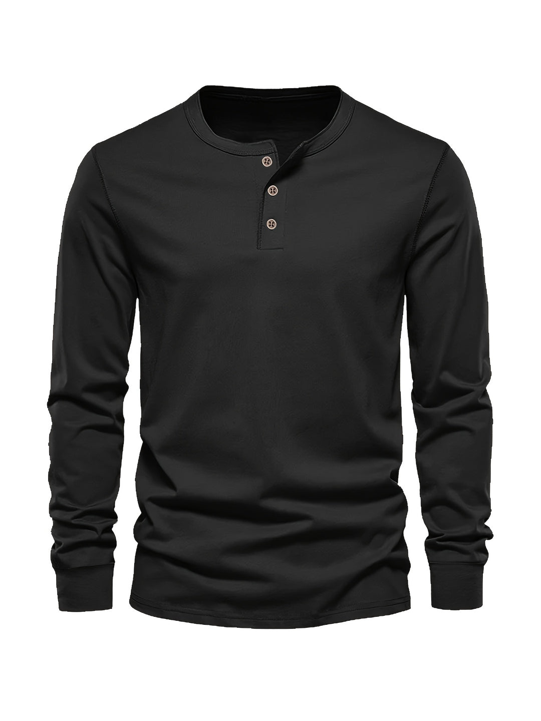 Seth | Men's Long Sleeve Cotton Henley