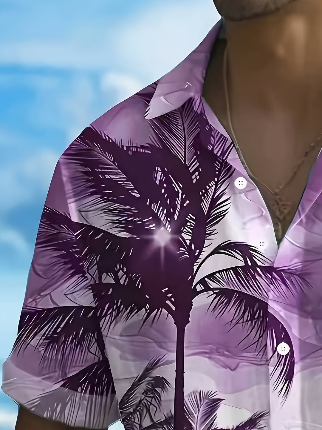 Huxley | Men's Beach Print Short Sleeve Shirt