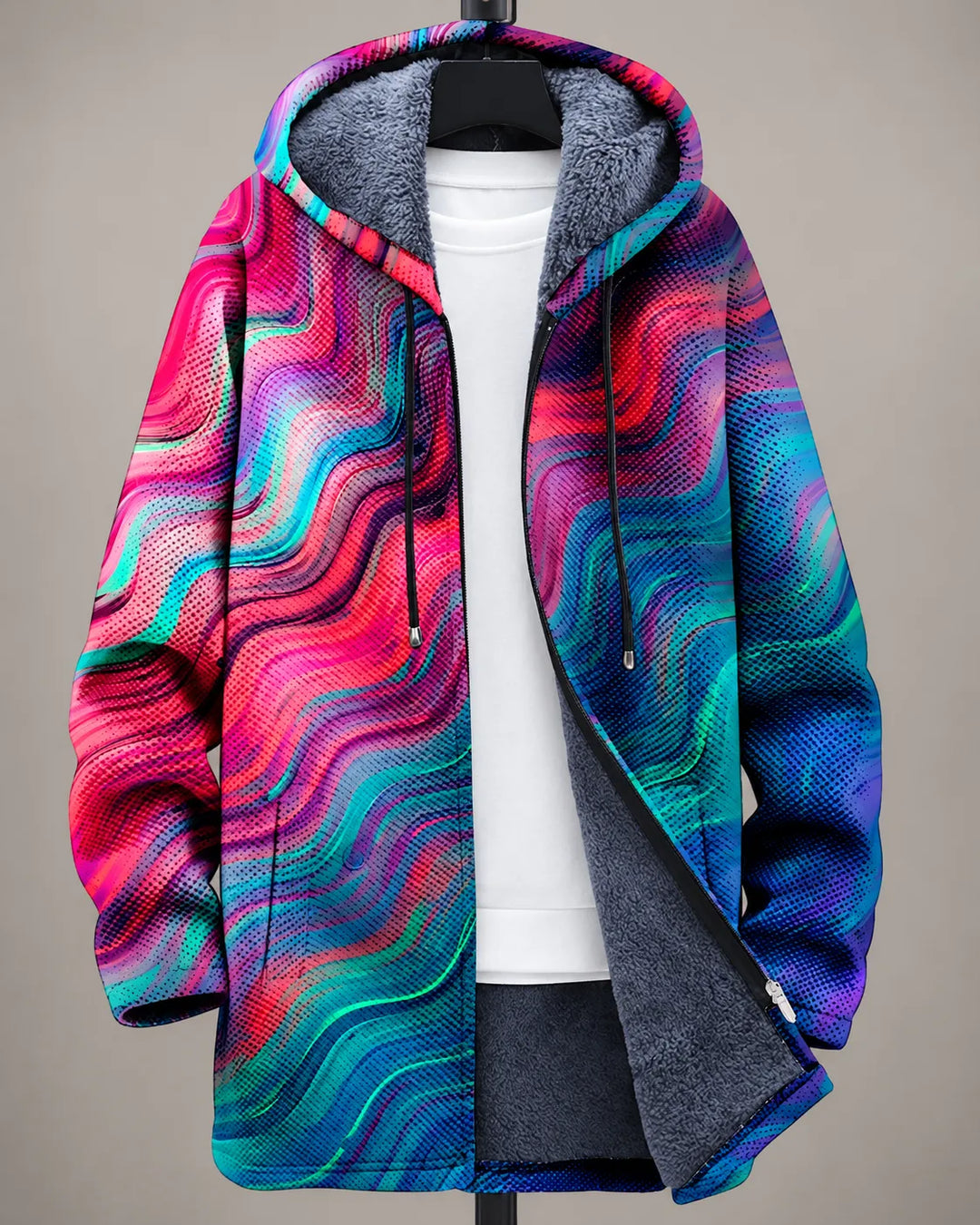 Barrett | Modern Art-Print Hooded Jacket