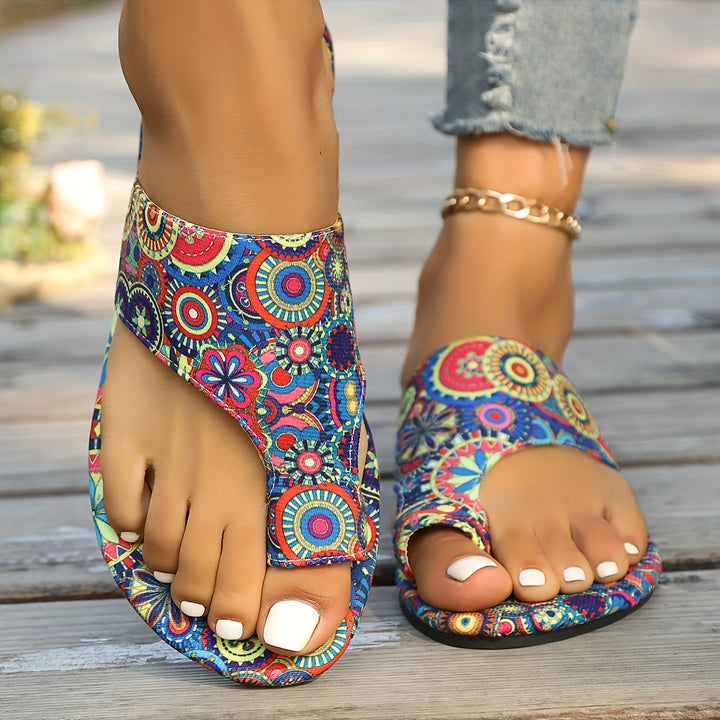 Bethany | Bohemian Print Slide Sandals