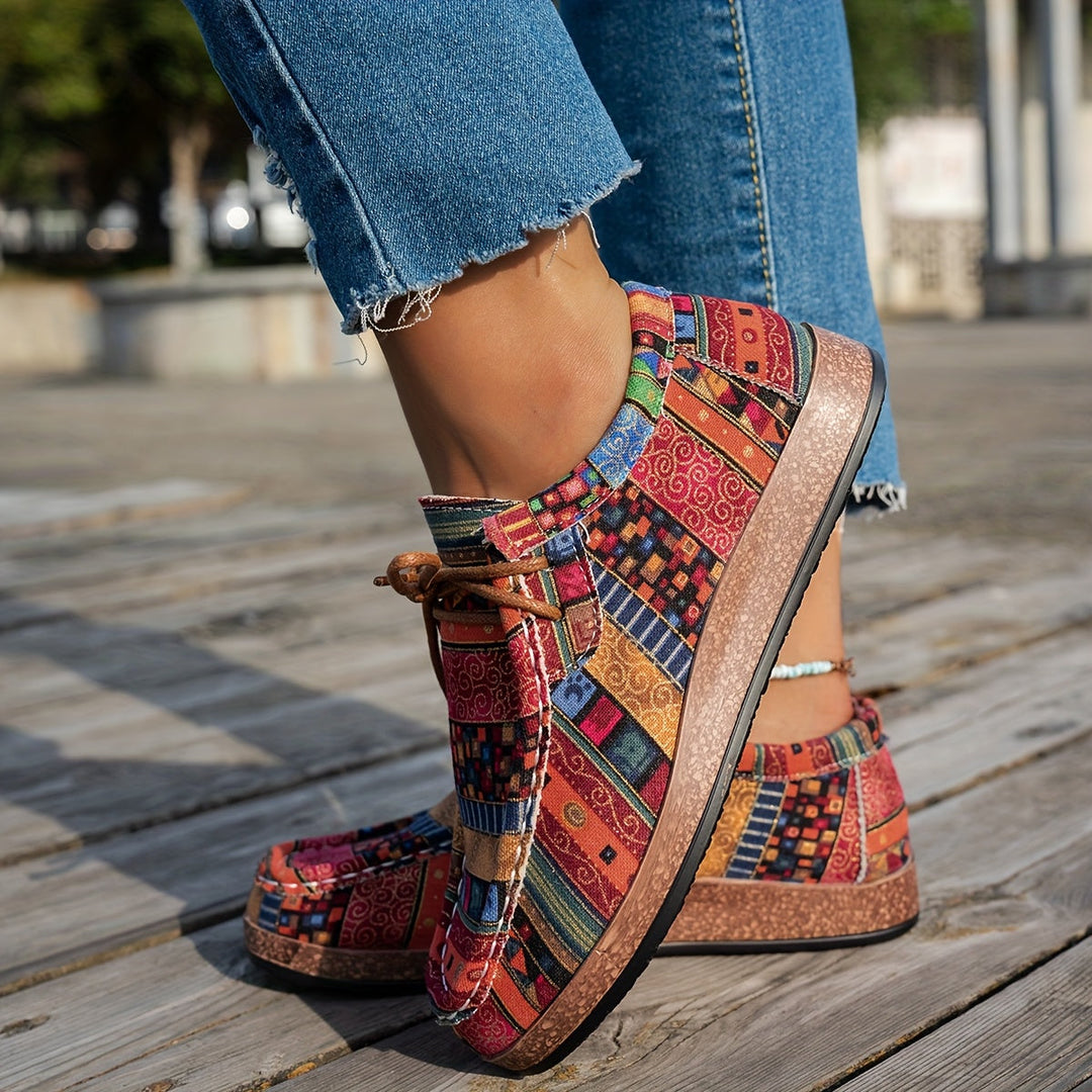 Faye | Boho Patterned Comfort Sneakers