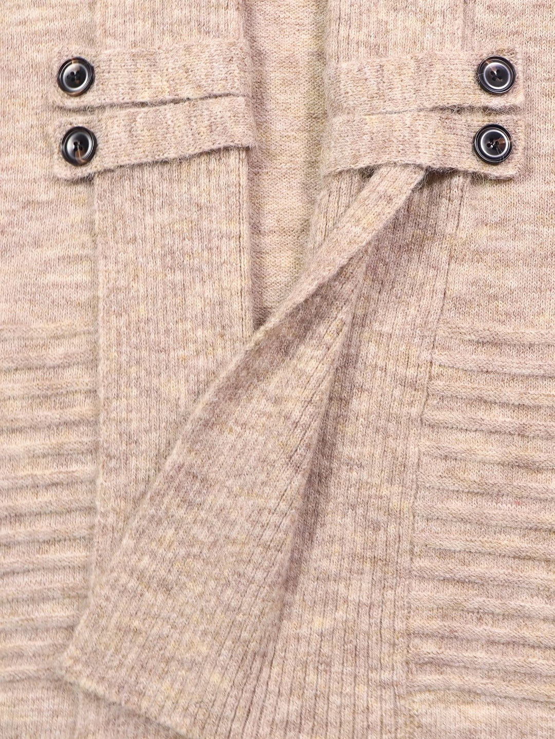 Helene | Ribbed Button-Tab Cardigan