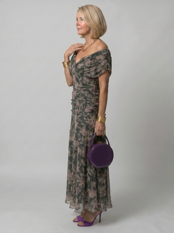 Delilah | Off-Shoulder Flowing Midi Dress