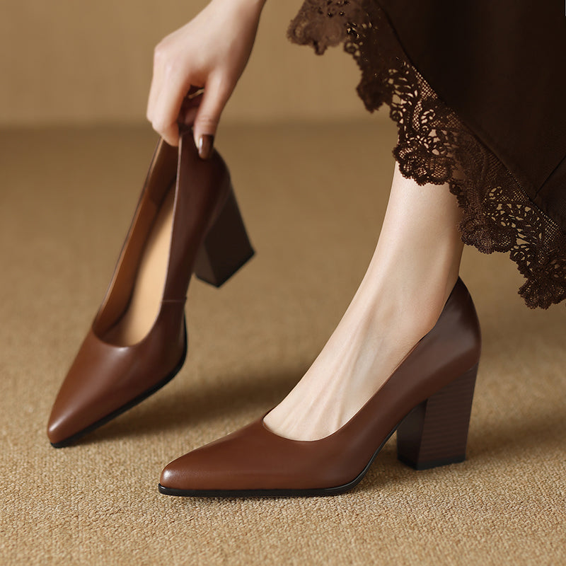 Annora | Pointed Block Heels