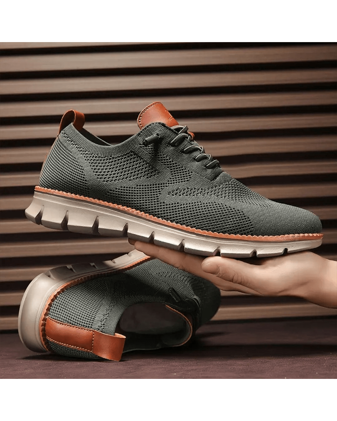 Cole | Men's Breathable Knit Lace-Up Sneakers