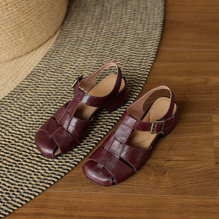 Wynne | Woven T-Strap Sandals