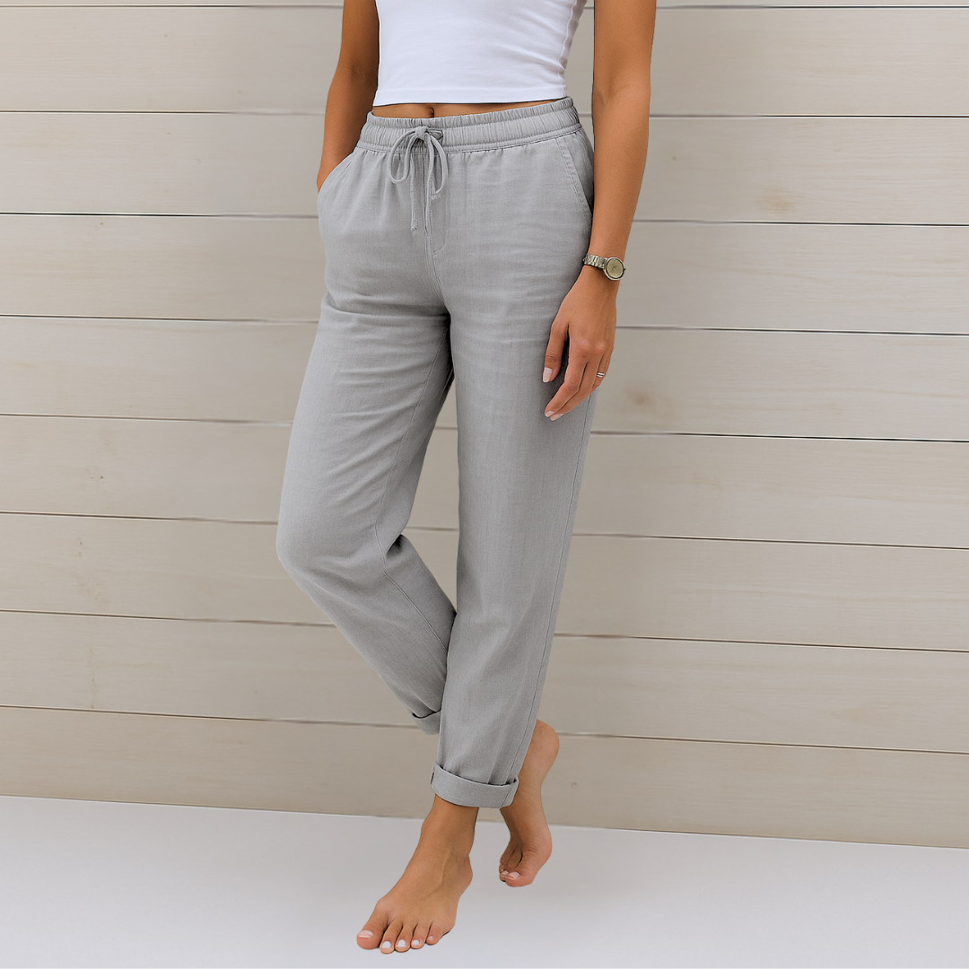 Lauren | Premium Breathable Pants with Elastic Waist