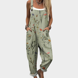 Sage Wildflower Sprig Overalls