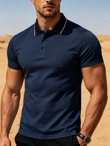 Ross | Men's Tipped Collar Stretch Polo Shirt