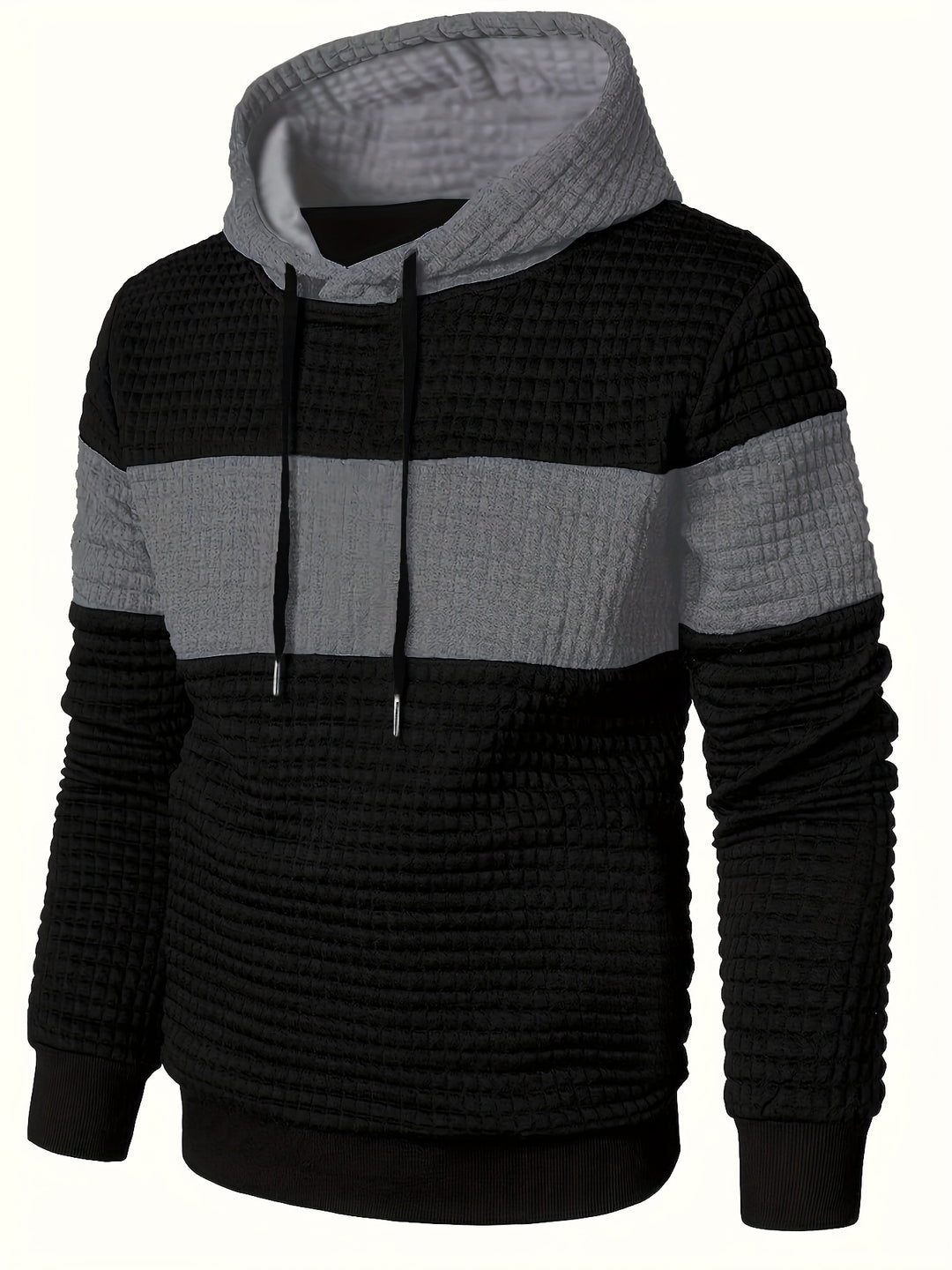 Grayson | Textured Color-Block Hoodie