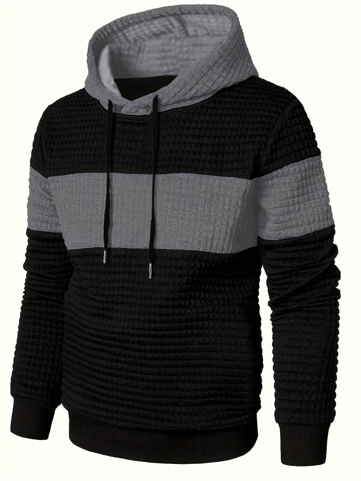 Grayson | Textured Color-Block Hoodie
