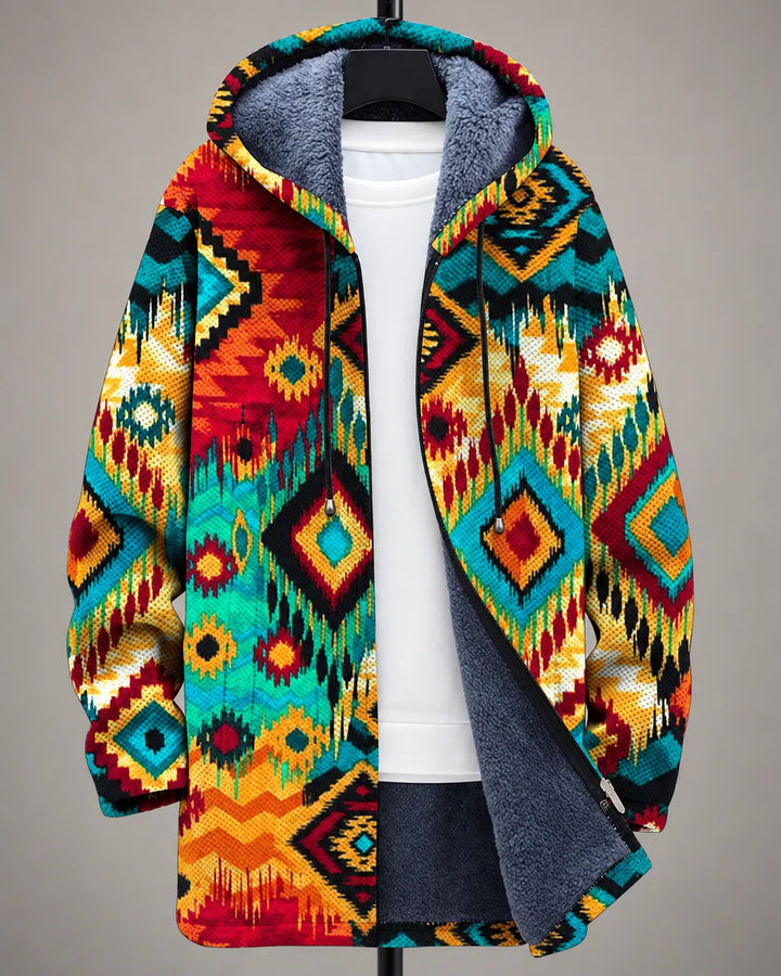 Barrett | Modern Art-Print Hooded Jacket
