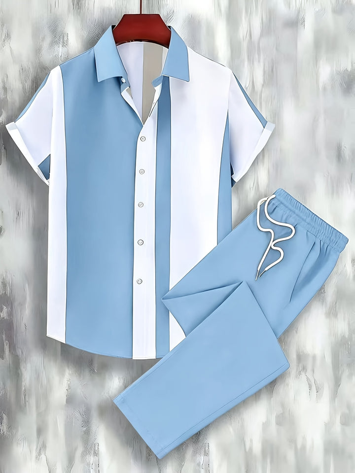Damon | Men's Print Shirt & Pants Set