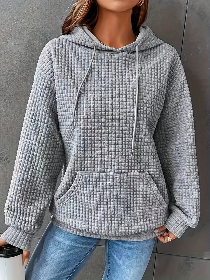 Marion | Textured Waffle-Knit Hoodie
