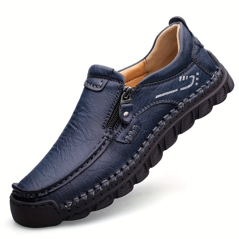 Alistair | Men's Hand-Stitched Side-Zip Loafer