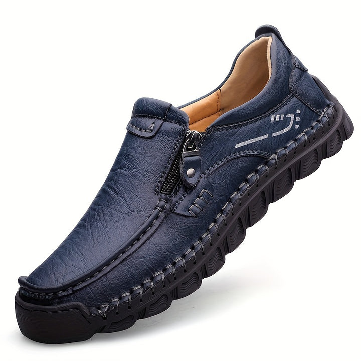 Alistair | Men's Hand-Stitched Side-Zip Loafer