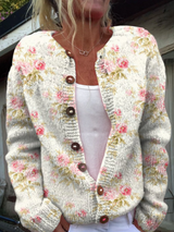 Elspeth | Vintage Floral Knit Cardigan