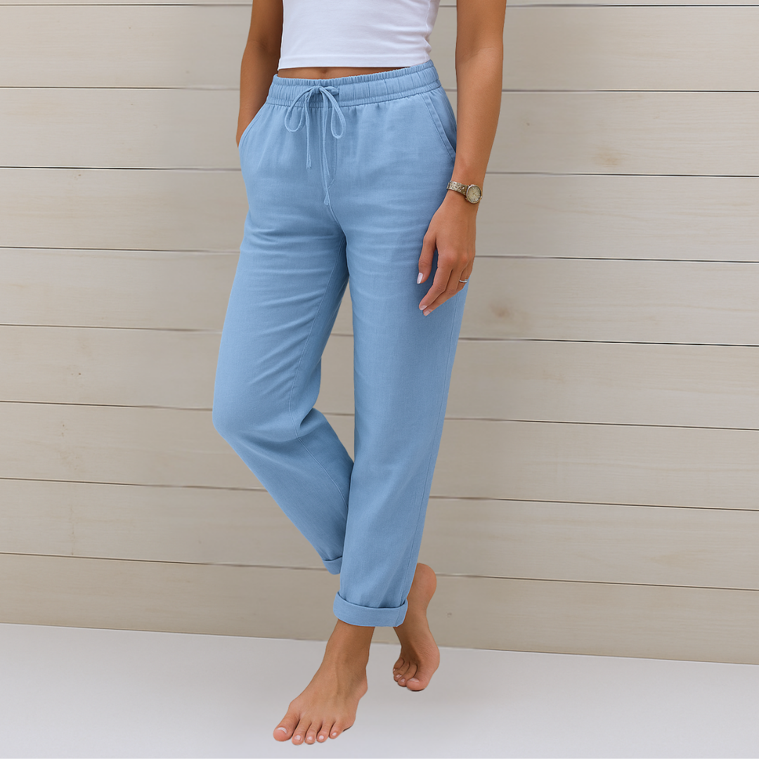 Lauren | Premium Breathable Pants with Elastic Waist