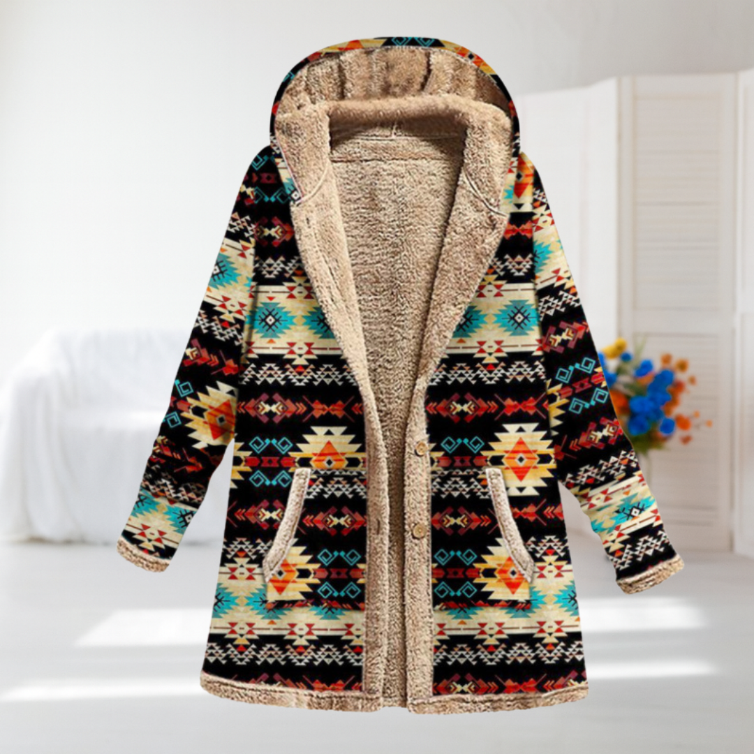 Caroline | Patterned Hooded Jacket