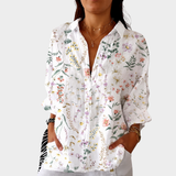 White Blossom Sketch Blouse