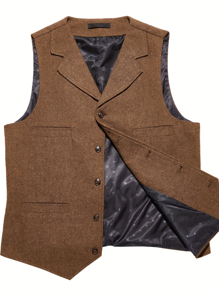 Archer | Herringbone Tailored Waistcoat