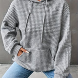 Marion | Textured Waffle-Knit Hoodie