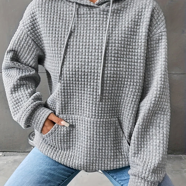Marion | Textured Waffle-Knit Hoodie