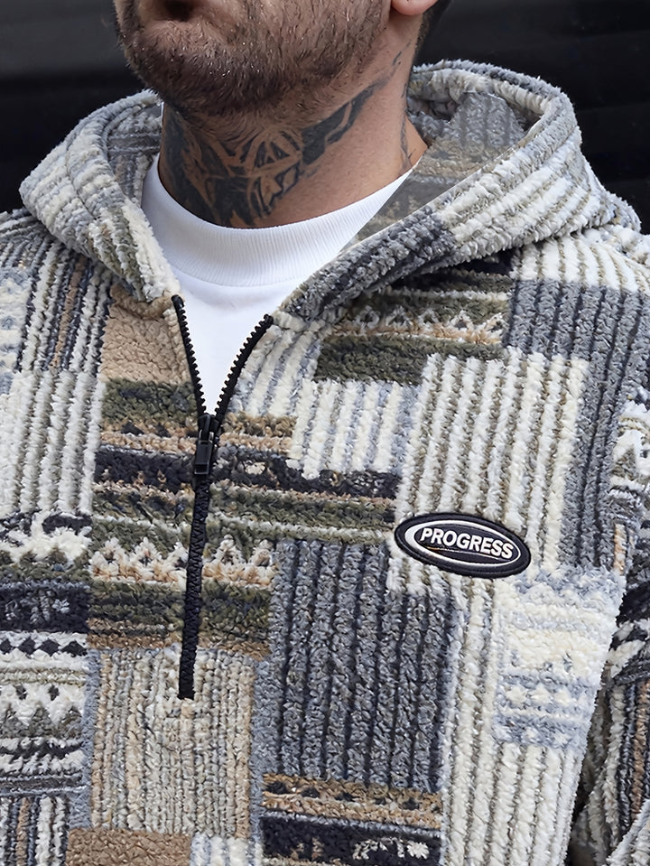 Desmond | Patterned Quarter-Zip Pullover