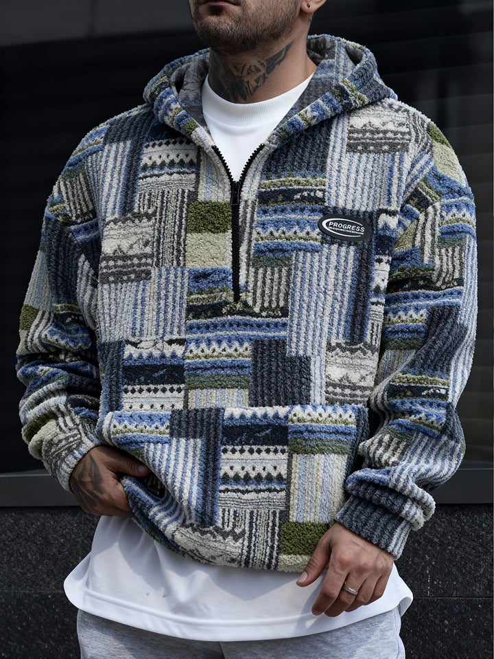 Desmond | Patterned Quarter-Zip Pullover