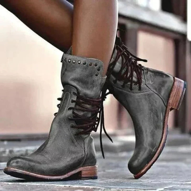 Regina | Vintage-Inspired Lace-Up Boots