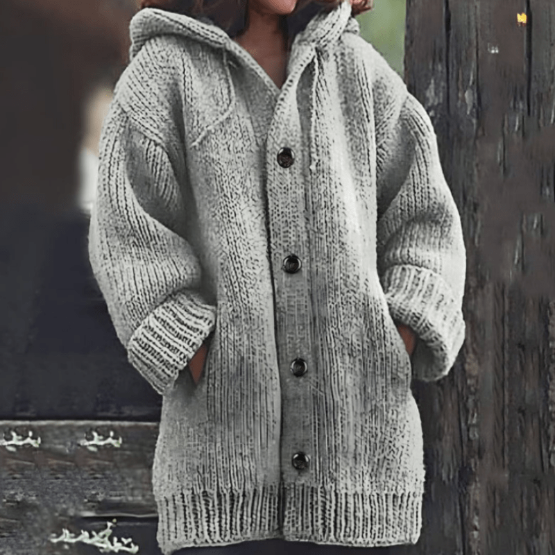 Odile | Cozy Hooded Knit Cardigan